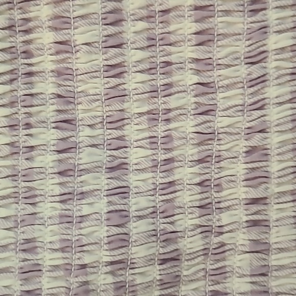 SO BRAND WOMENS JUNIOR PURPLE AND WHITE SMOCKING SUMMER TANK TOP SIZE LARGE - Picture 3 of 12